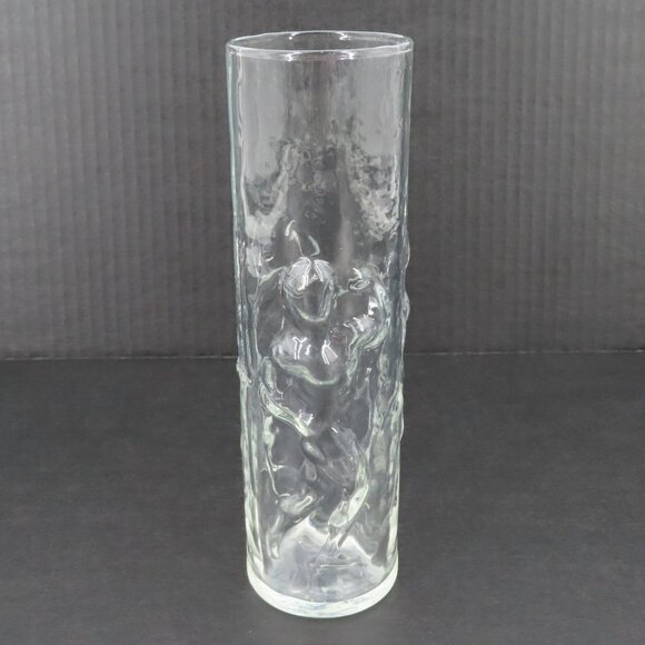 Vintage Libbey Posing Muscle Man Men Clear Cocktail Drinking Glass Sexy Vase - Picture 10 of 10